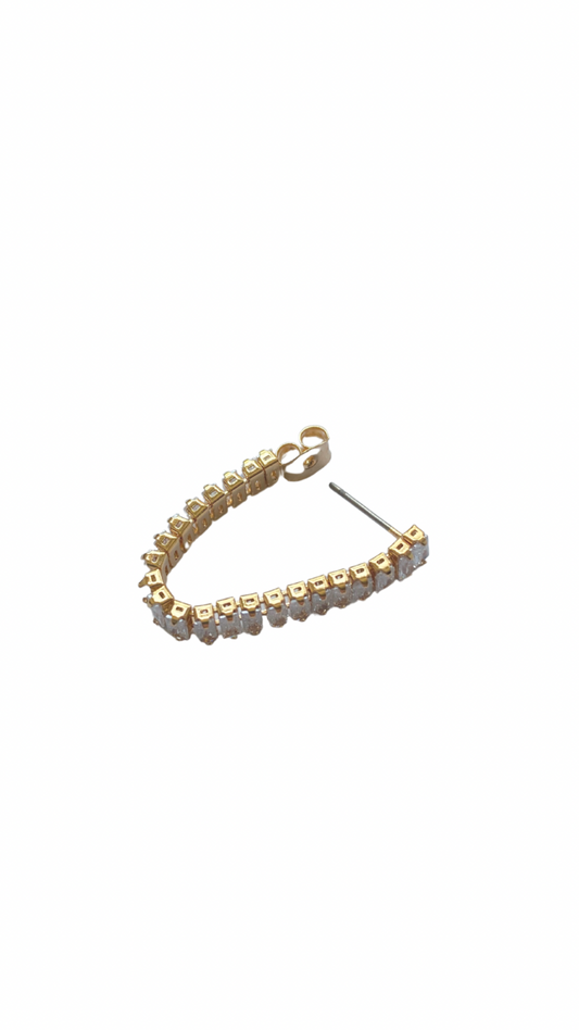 Liz Baguette Loop Earrings