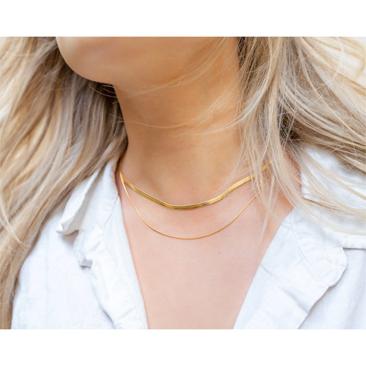 Layered Herringbone Necklace