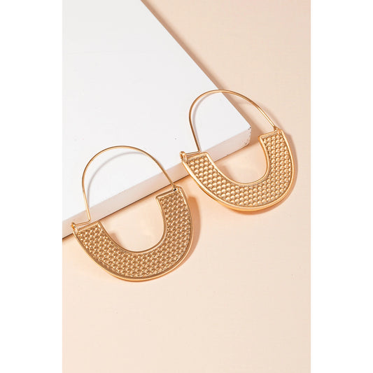 Semi Circle Textured Hoops